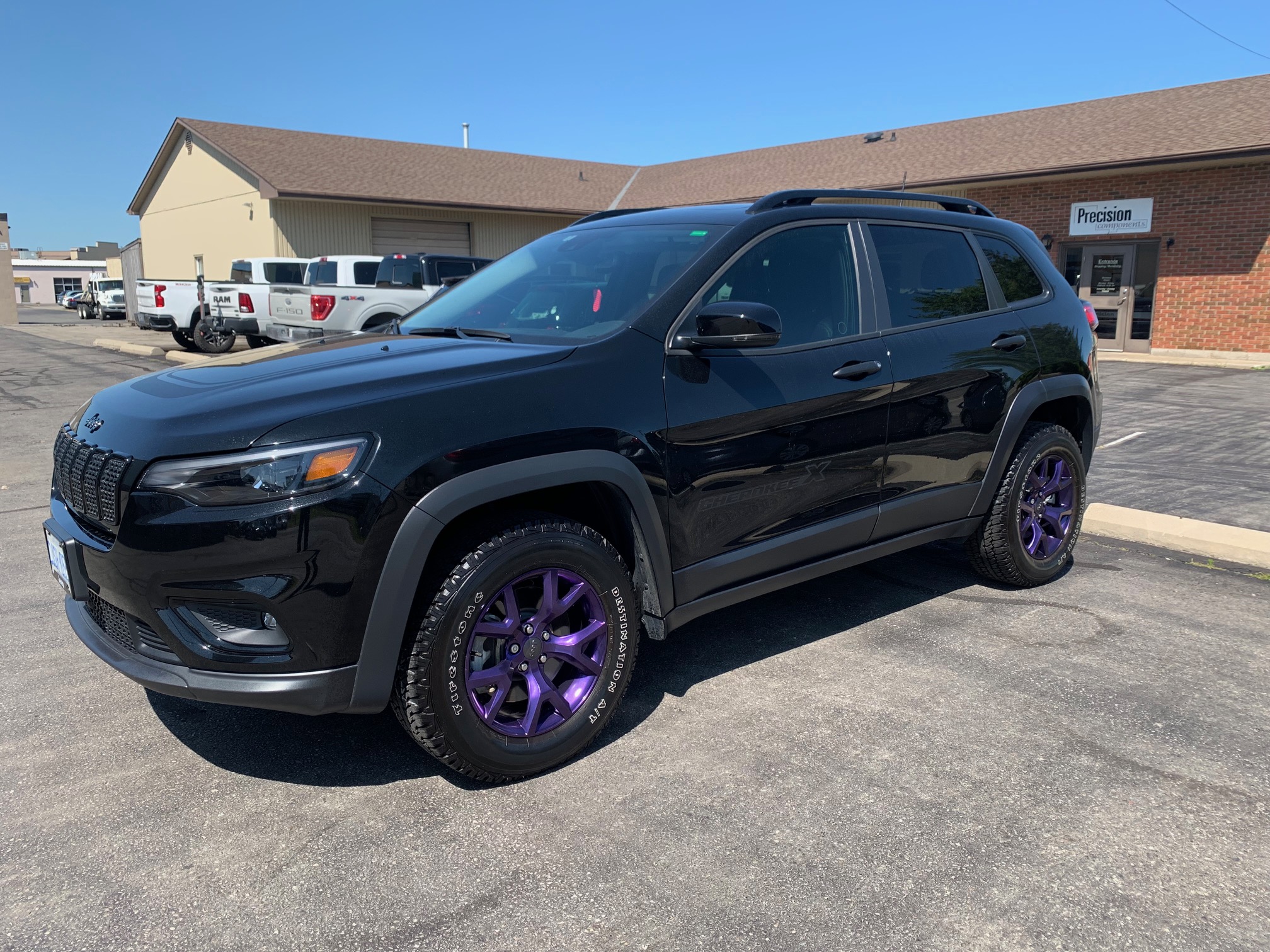 Jeep Cherokee Purple Rims Powdercoating